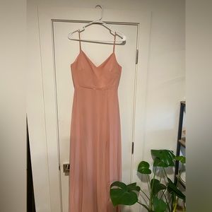 Blush pink, Birdy Grey bridesmaids dress